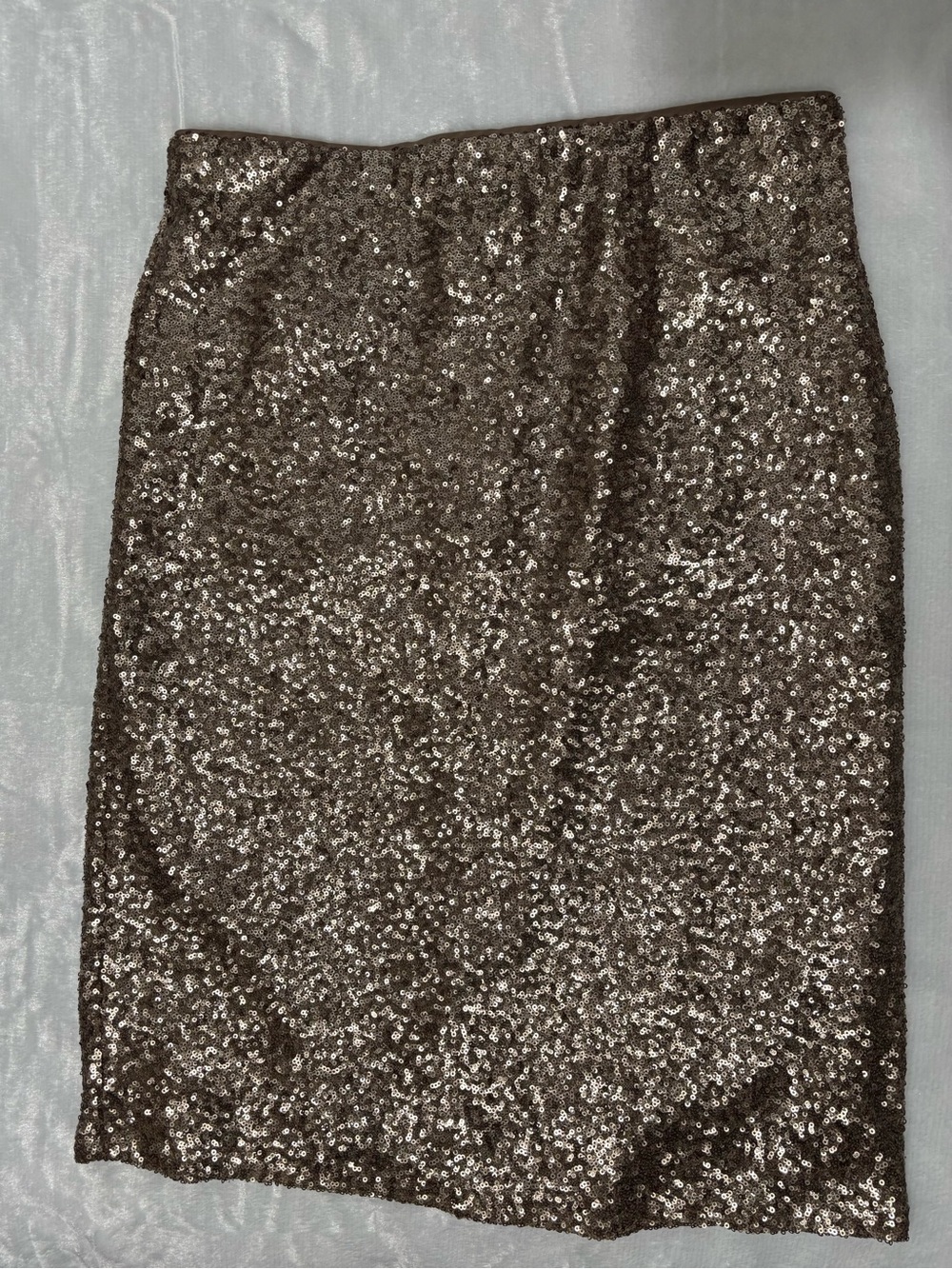 Ann Taylor Bronze Sequin Straight-lined  Skirt